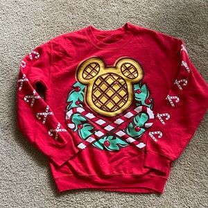 Lost Bros Mickey waffle Christmas sweatshirt
